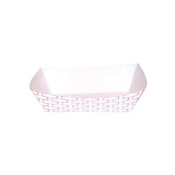 Lagasse Paper Food Baskets, 25 lbs. Capacity, Red/White, 500 ct BWK 30LAG250